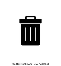 Recycle bin icon. Vector flat black simple trendy style illustration for web and app..eps