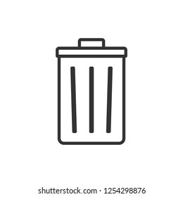 Recycle bin icon. Vector illustration, flat design.