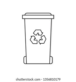 recycle bin icon- vector illustration