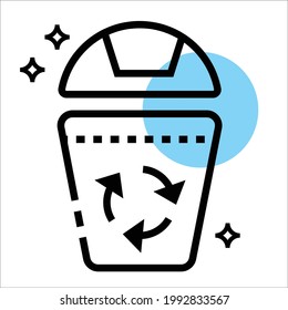 Recycle bin icon vector illustration