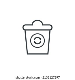 Recycle bin icon, vector recycle bin icon, vector illustration