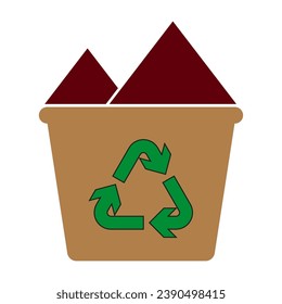 Recycle bin icon. Vector illustration. EPS 10.