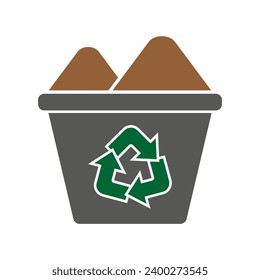 Icono de Papelera de reciclaje. Ilustración vectorial. EPS 10.