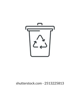 Recycle bin icon, vector illustration