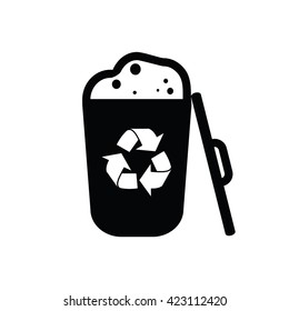 Recycle bin icon. Vector illustration