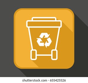 Recycle Bin Icon. Vector Illustration.