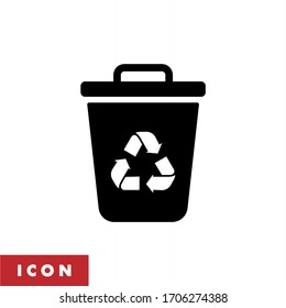 Recycle Bin Icon Vector Isolated. Trash Bin Icon