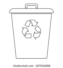 Recycle bin icon vector isolated. Trash bin icon