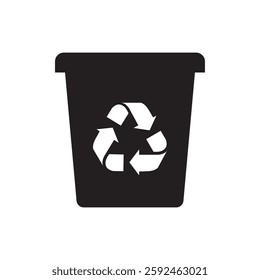 Recycle bin icon vector isolated. Trash bin icon
