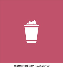 recycle bin icon. vector sign symbol on white background