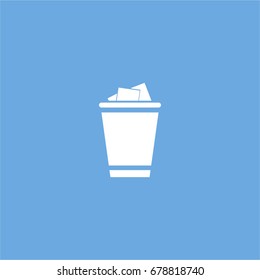 recycle bin icon. vector sign symbol on white background