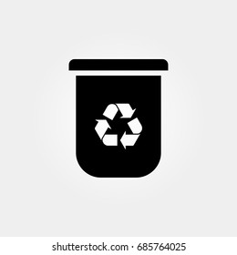 recycle bin icon. vector sign symbol on white background