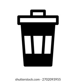 Ilustração do design do símbolo do vetor do ícone da lixeira