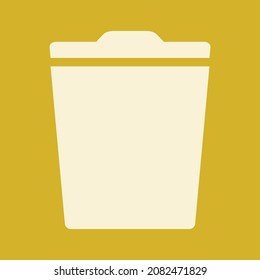 Recycle bin icon vector. Trash Can icon flat design.