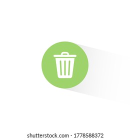 Vector de iconos de la Papelera de reciclaje en estilo plano de moda. Ilustración de Trash Can Symbol