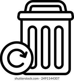 Recycle Bin Icon. Waste Sorting Bin Icon