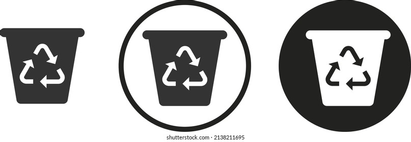 Recycle bin icon . web icon set .vector illustration
