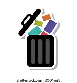 Recycle Bin isolated icon vector illustration design