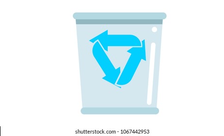 Recycle bin isolated vector illustration