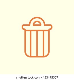recycle bin line icon