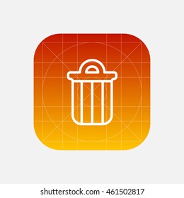 recycle bin line icon