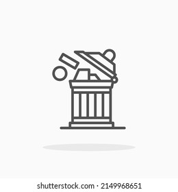 Recycle Bin line icon. Can be used for digital product, presentation, print design and more.