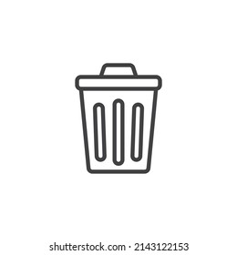 Das Symbol für die Linie des Papierkorbes wiederverwenden. lineares Stilzeichen für mobiles Konzept und Webdesign. Müll kann Vektorsymbol umreißen. Löschen Sie Symbol, Logo-Abbildung. Vektorgrafik