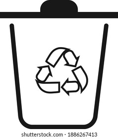 
Icono de línea de papelera de reciclaje, signo de vector de contorno, pictograma de estilo lineal aislado en blanco. Símbolo, ilustración del logotipo. Trazo editable. Gráficos perfectos para píxeles
