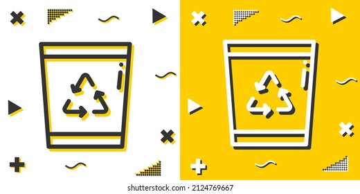 recycle bin line icon. Simple outline style.recycle bin linear sign. Vector illustration isolated on white background. Editable stroke EPS 10