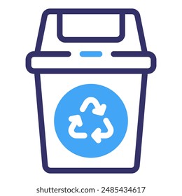 Recycle Bin Line Icon Symbol