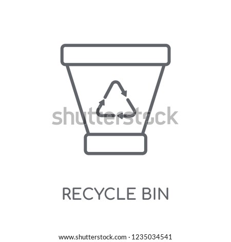 Recycle bin linear icon. Modern outline Recycle bin logo concept on white background from Ecology collection. Suitable for use on web apps, mobile apps and print media.