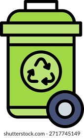 Papelera de reciclaje Nuevo Vector de diseño de iconos creativos