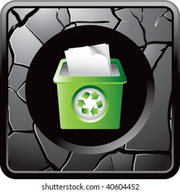recycle bin on gray cracked web button