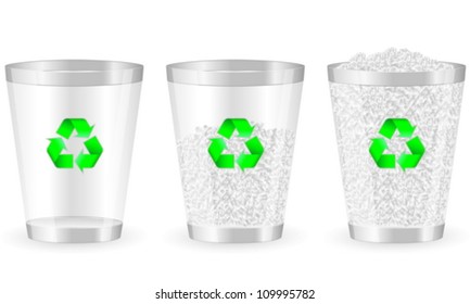 Recycle bin on white background. Vector illustration.