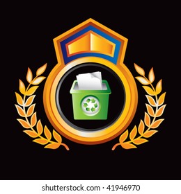 recycle bin orange royal display