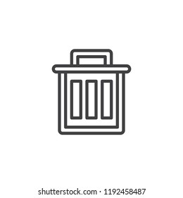 Recycle bin outline icon. linear style sign for mobile concept and web design. Delete simple line vector icon. Symbol, logo illustration. Pixel perfect vector graphics