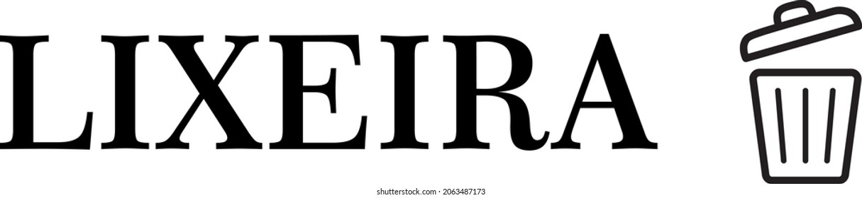 Vector de placa de la papelera de reciclaje en blanco y negro