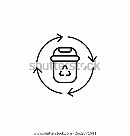 recycle bin recycling garbage icon sign vector