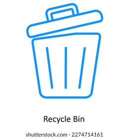Recycle Bin and remove icon concept