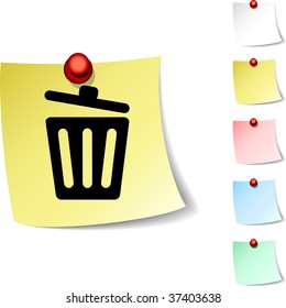 Recycle bin  sheet icon. Vector illustration.