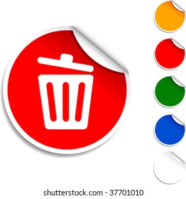 Recycle bin  sheet icon. Vector illustration.