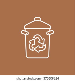 Recycle bin with recycle sign