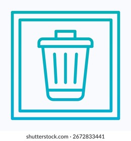 Icono de Vector de letrero de papelera de reciclaje, Vector aislado,