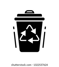 Recycle bin solid icon 