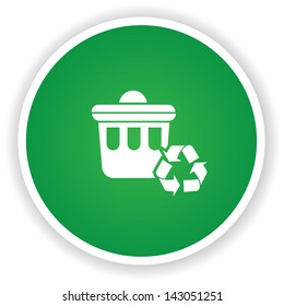 Recycle bin symbol,vector