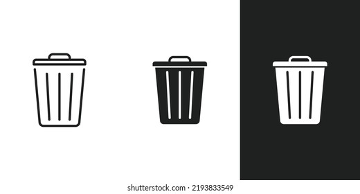 Recycle bin, trash bin in 3 form.