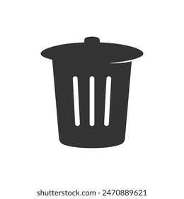 Recycle bin or trash can icon isolated vector illustration on white background.