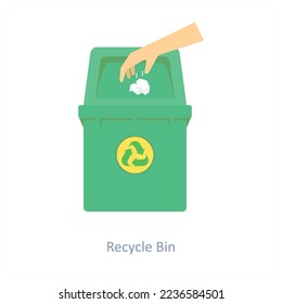 Recycle Bin and trash icon concept