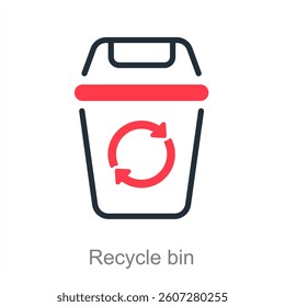 Recycle Bin and trash icon concept