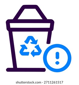 Recycle bin trash icon vector illustration